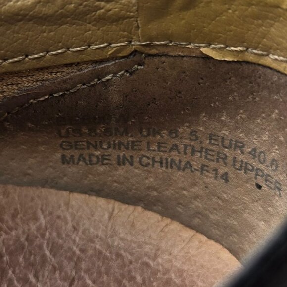 Aetrex Danielle Distressed Leather Monk Strap Heeled Loafers Women's Black 8.5 - Picture 9 of 11